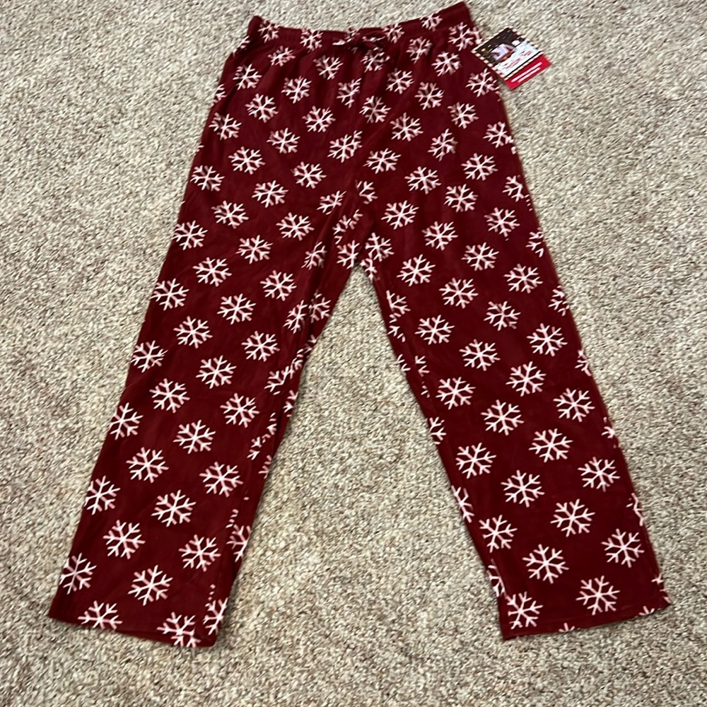 NWT! Festive Fun Men’s Pajama Pants. Maroon. SZ L/XL